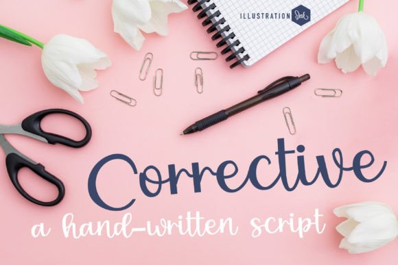 Corrective Font: A Playful Script for Creative Branding Projects