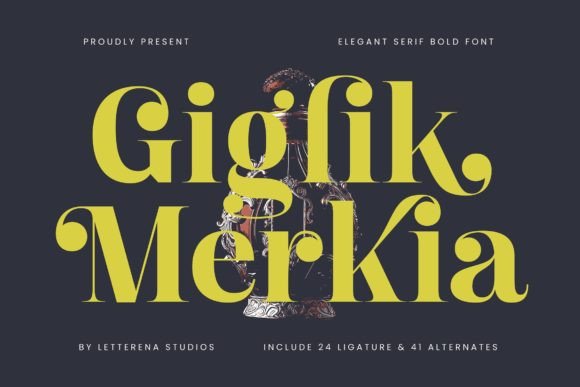Giglik Merkia: A Bold Serif Typeface for Beautiful Craft Projects