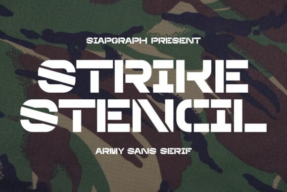 Strike Stencil Font: A Bold Typeface for Creative Makers